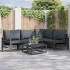 vidaXL Hagesofa Set med pute 4 pcs Antrasitt Stål