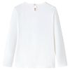T-skjorte for barn med lange ermer ecru 116