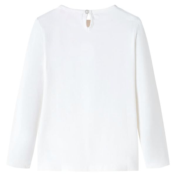 T-skjorte for barn med lange ermer ecru 116