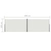 vidaXL Uttrekkbar sidemarkise 180x600 cm kremhvit