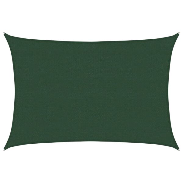 vidaXL Solseil 160 g/m&sup2; m&oslash;rkegr&oslash;nn 4x5 m HDPE