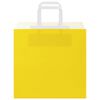vidaXL Papirposer 50 stk med h&aring;ndtak gul 26x17x25 cm