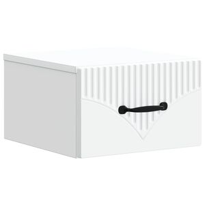 vidaXL Vegghengt Nattbord Hvit 34,5 x 33 x 20 cm Konstruert tre