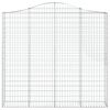 vidaXL Gabionkurver buede 9 stk 200x30x180/200 cm galvanisert jern