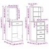vidaXL Sminkebord med skuff 2 pcs Brun 50 x 41 x 135 cm Konstruert tre