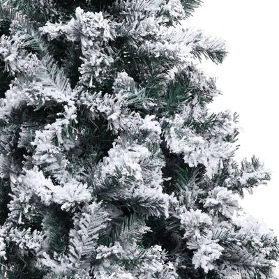 vidaXL Kunstig juletre med flokket snø grønn 120 cm PVC