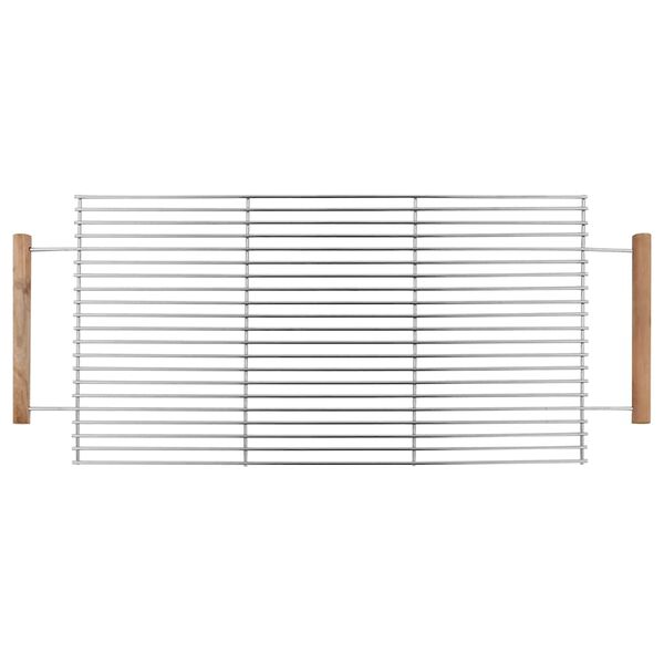 vidaXL XXL Kullgrill med hjul og 2 hyller rustfritt stål