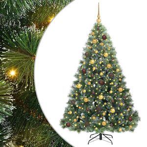 vidaXL Kunstig juletre med 300 LED med stativ gr&oslash;nn 180 cm PE og PVC