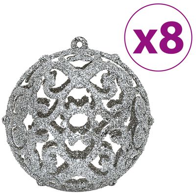 vidaXL Julekuler 100 stk grå 3 / 4 / 6 cm