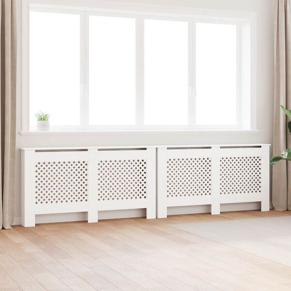 vidaXL Radiatordeksler 2 stk hvit 152x19x81,5 cm MDF
