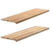 vidaXL Vinduskarmer 2 stk ubehandlet 140x40x2 cm heltre eik