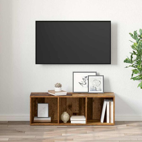 vidaXL TV-benksett Veggmontert Brun 72 x 35 x 37 cm Konstruert tre