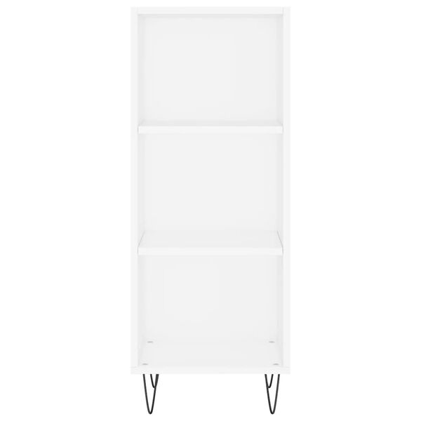 vidaXL Skjenk hvit 34,5x32,5x90 cm konstruert tre