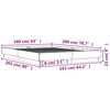 vidaXL Sengeramme r&oslash;kt eik 160x200 cm konstruert tre