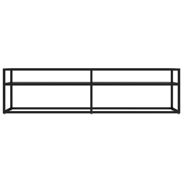 vidaXL TV-benk svart 160x40x40,5 cm herdet glass