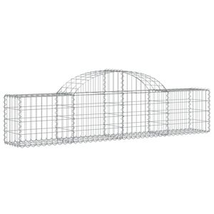 vidaXL Gabionkurv buet 200x30x40/60 cm galvanisert jern