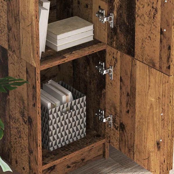 vidaXL Skrivebord 2 pcs Gammelt tre