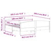 vidaXL Sengeramme uten madrass voksbrun 180x200 cm heltre furu