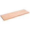 vidaXL Bordplate lysebrun 120x40x(2-4) cm behandlet heltre eik