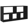 vidaXL Vegghylle svart eik 100x25x50 cm konstruert tre