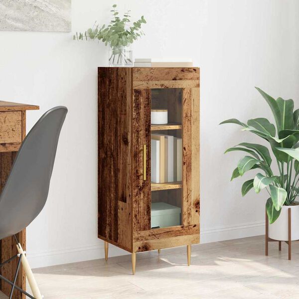 vidaXL Serviesskap Gammelt tre 34 x 34,5 x 90 cm Konstruert tre