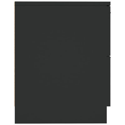vidaXL Nattbord 2 stk svart konstruert tre