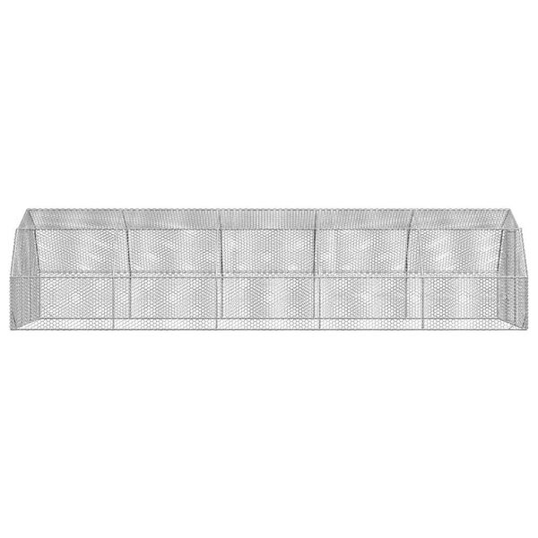 vidaXL Kyllingløp 2,5x10x2,25 m galvanisert stål