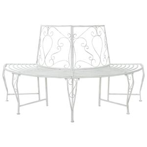 vidaXL Trebens 4-Antall seter 160 x 80 x 89 cm St&aring;l Antikk hvit