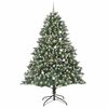vidaXL Kunstig juletre med 300 LED gr&oslash;nn 240 cm PVC og plast og st&aring;l