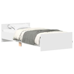 vidaXL Sengeramme hvit 90x190 cm konstruert tre