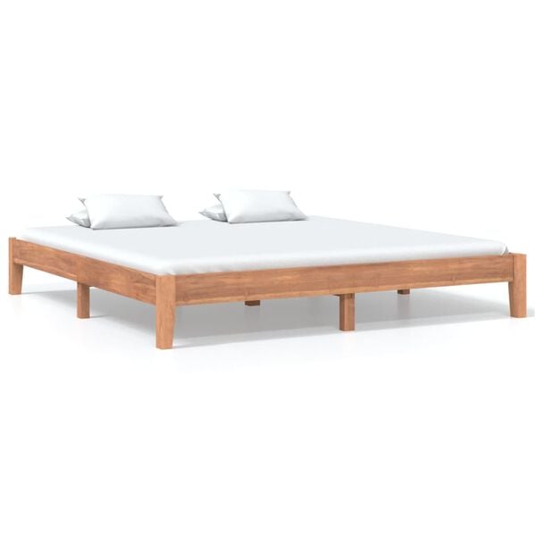 vidaXL Sengeramme heltre teak 200x200 cm