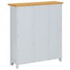 vidaXL Bokhylle 3-etasjer 72x22,5x82 cm heltre eik