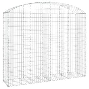 vidaXL Gabionkurv buet 200x50x160/180 cm galvanisert jern