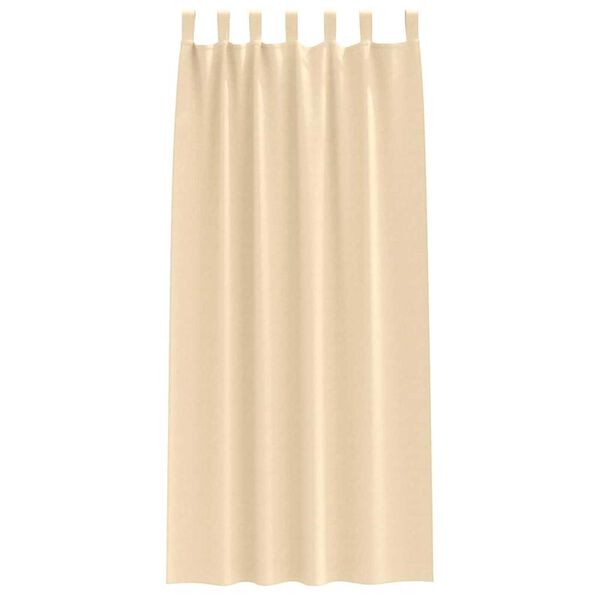 vidaXL M&oslash;rkleggende Gardiner med Ringer 2 pcs Krem 260 x 140 cm