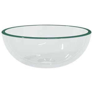 vidaXL Servant herdet glass 30x12 cm gjennomsiktig