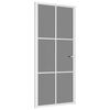vidaXL Innerd&oslash;r 93x201,5 cm hvit ESG glass og aluminium