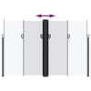 vidaXL Uttrekkbar sidemarkise 220x1200 cm hvit