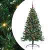vidaXL Kunstig Forh&aring;ndsopplyst Juletre med 150 LED gr&oslash;nn 150 cm PVC