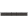 vidaXL Gjerdesett 5 stk. 872 x 105 cm WPC og Aluminium Svart