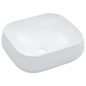 vidaXL Vask 44,5x39,5x14,5 cm keramikk hvit