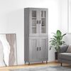 vidaXL Highboard gr&aring; sonoma 69,5x34x180 cm konstruert tre