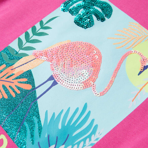 T-skjorte for barn mørkerosa 140