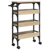 vidaXL Kj&oslash;kkenvogn Sonoma eik 53 x 20 x 76 cm Konstruert tre