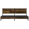 vidaXL Sengeramme i metall uten madrass r&oslash;kt eik 193x203 cm