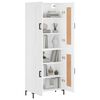 vidaXL Highboard hvit 69,5x34x180 cm konstruert tre