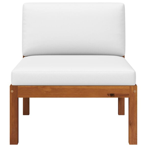 vidaXL Hagesofa med puter tre akasie og tau