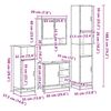 vidaXL Baderomsskapsett 4 deler sonoma eik konstruert tre