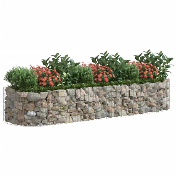 vidaXL Gabion høybed galvanisert jern 300x100x50 cm