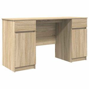 vidaXL Skrivebord Sonoma eik Konstruert tre 140 x 49 x 76 cm