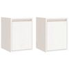 vidaXL Veggskap 2 stk hvit 30x30x40 cm heltre furu